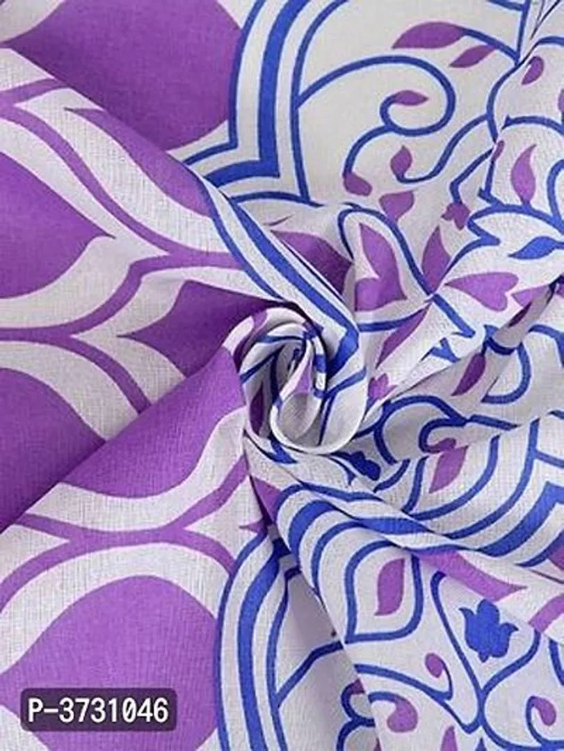 104 Tc Cotton Double Bedsheet With Two Pillow Cover - Free Shipping*