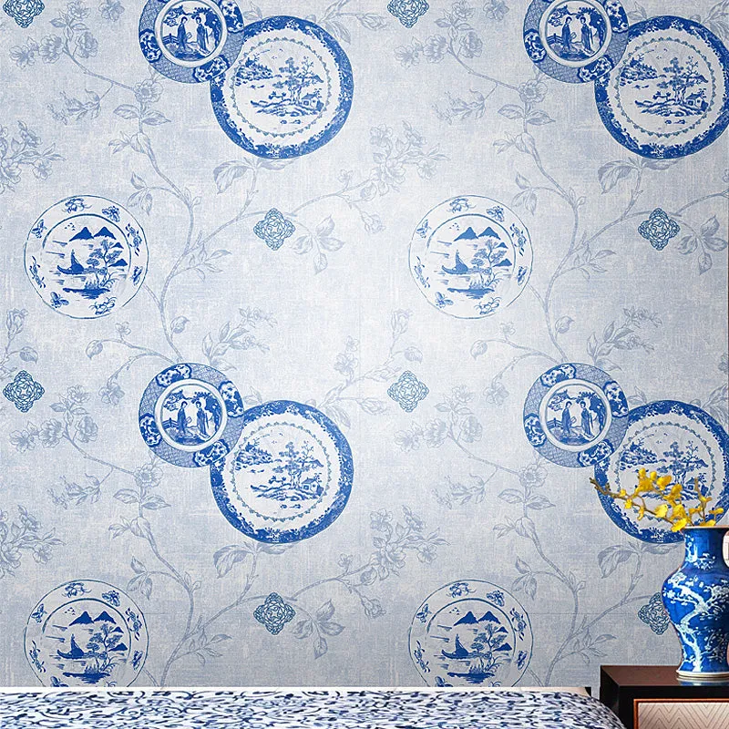 Chinoiserie Wallpaper Modern Chinese Style Wallcovering (5.3 ㎡)