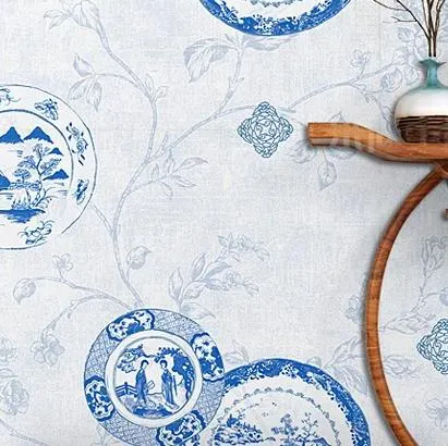 Chinoiserie Wallpaper Modern Chinese Style Wallcovering (5.3 ㎡)