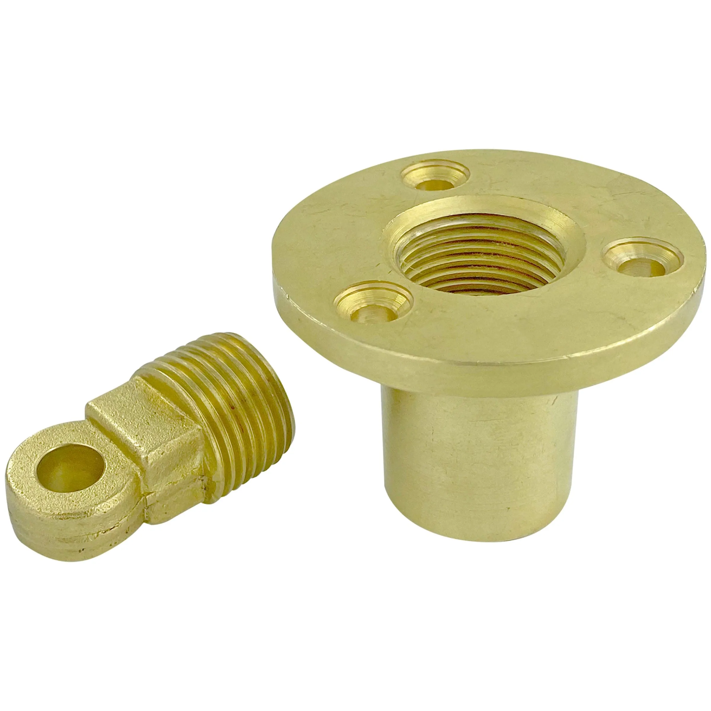 Drain Garboard with Easy Screw Plug - Brass