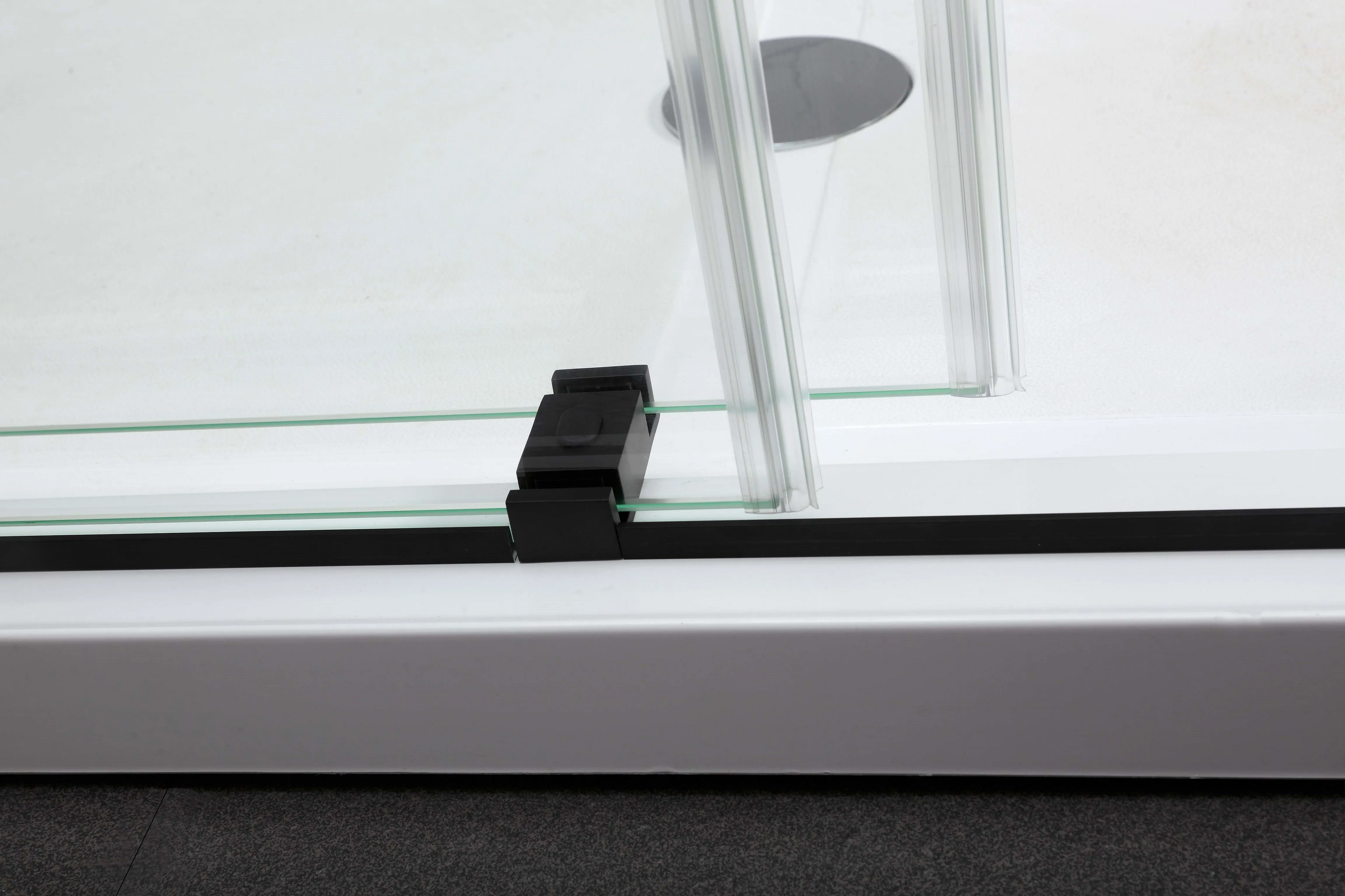 DS01-(46"-48") x 76" Frameless Double Sliding Door-MATT BLACK ** PICK UP IN STORE ONLY **