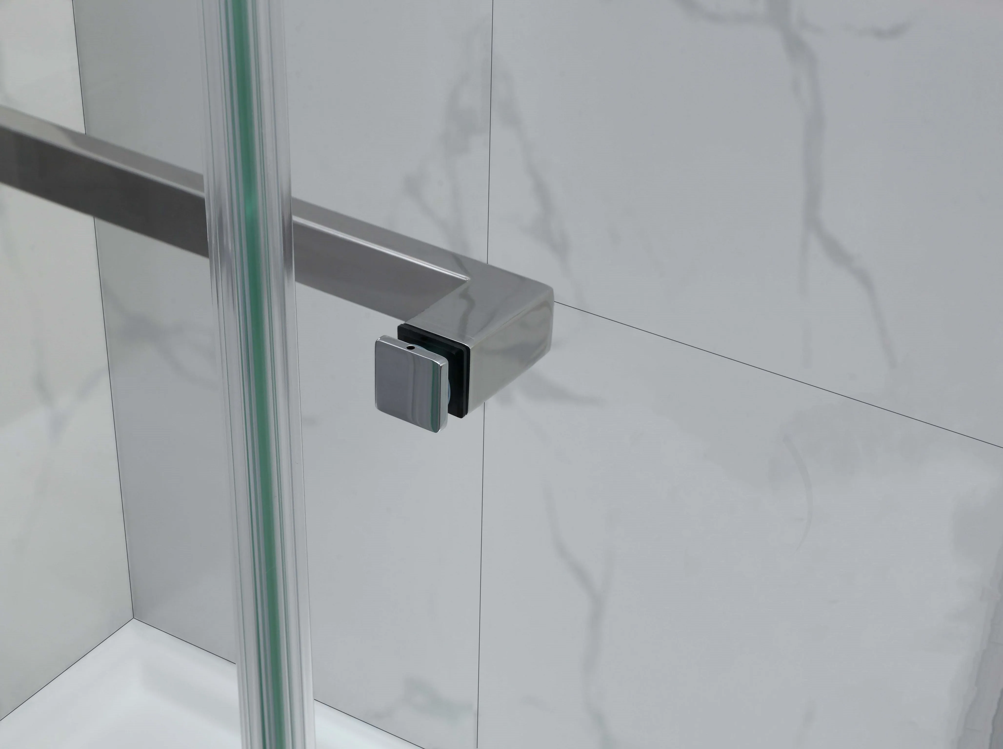 DS01 -(57"- 60") x 76" Frameless Double Sliding Door-CHROME ** PICK UP IN STORE ONLY **