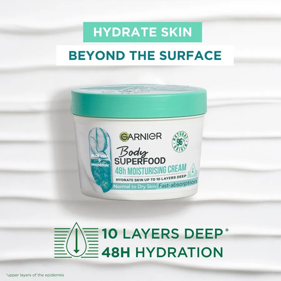 Garnier Body Superfood Aloe Vera & Magnesium Moisturising & Soothing Body Cream  380ml
