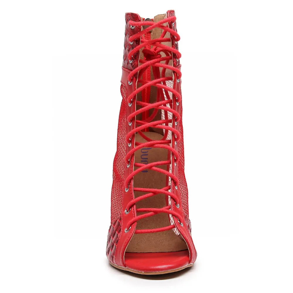 Jezabel - Red Vegan Leather - Street Sole