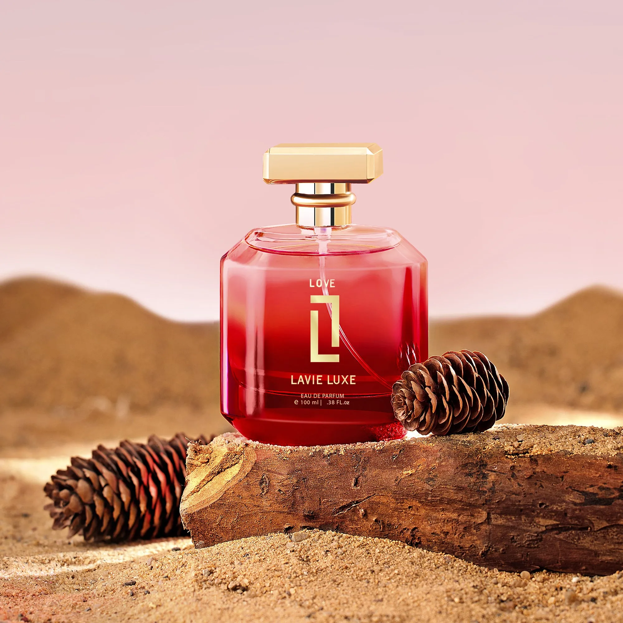 Lavie Luxe Love Luxury Woman Eau De Parfum 100 ml ǀ  Perfume with scents Bergamot, Patchouli & Woody  -  Red