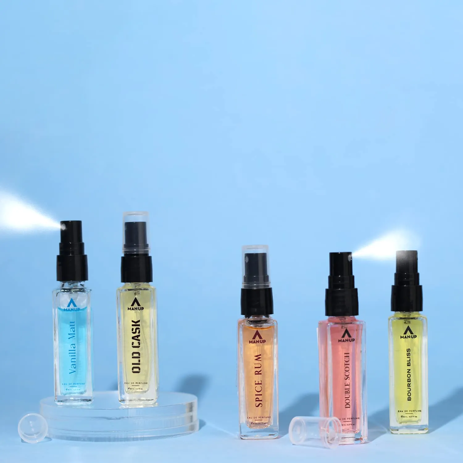 Man-Up Double Scotch Perfume For Men | Eau De Perfume | Premium Long Lasting Fresh, Refreshing & Energising Fragrance Perfume | Celebrating Every Special Occasion - 8ml (Pack of 10)
