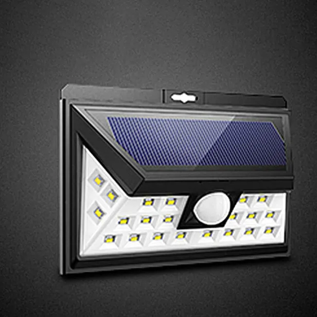 Outdoor Solar Trapezoid Body Sensor Waterproof LED Patio Wall Sconce Lamp