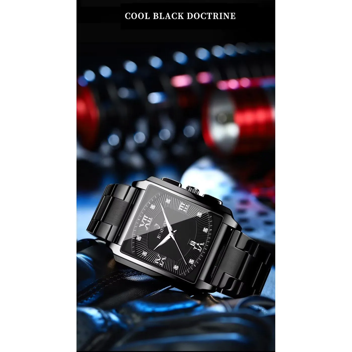 SteelLux Precision Square Quartz Waterproof Watch