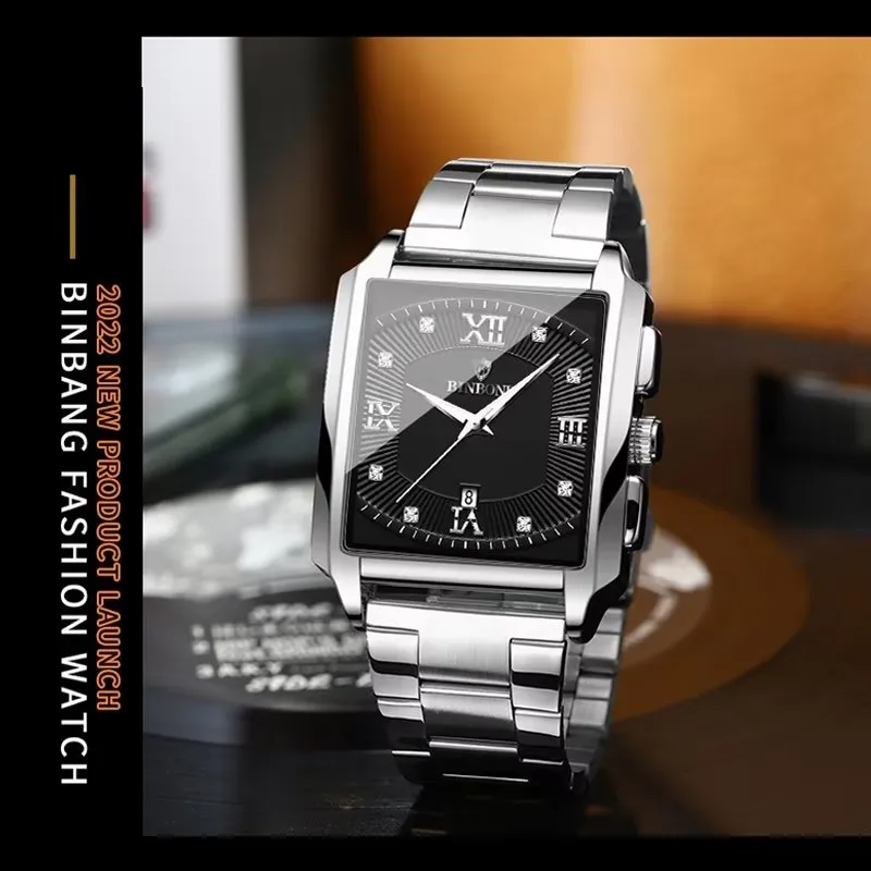 SteelLux Precision Square Quartz Waterproof Watch